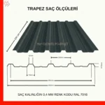 Antrasit Trapez Sac – 2 Metre - Görsel 4