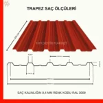 Kiremit Rengi Trapez Sac – 2 Metre - Görsel 3