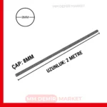 2 Metre - 8 mm İnşaat Demiri | Nervürlü Demir Çubuk - Görsel 6