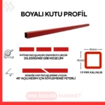 40x40 Boyalı Kutu Profil – 2 Metre - Görsel 2