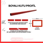 60x40 Boyalı Kutu Profil – 2 Metre - Görsel 2