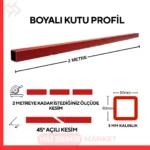 80x80 Boyalı Kutu Profil – 2 Metre - Görsel 2