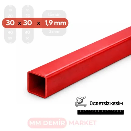 30x30 kutu profil 2 metre