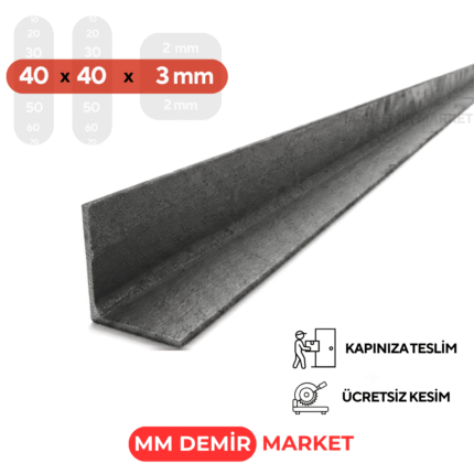 40x40x3 köşebent 2 metre